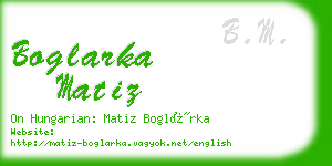 boglarka matiz business card